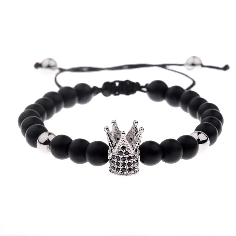 Micro-inlaid Frosted Zircon Crown Bracelet