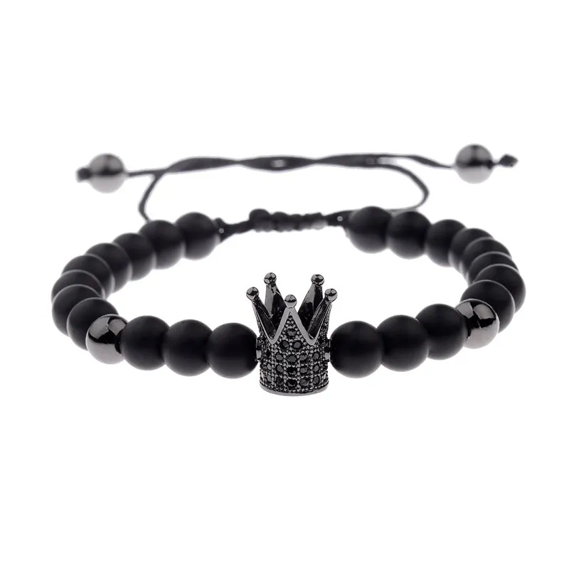 Micro-inlaid Frosted Zircon Crown Bracelet