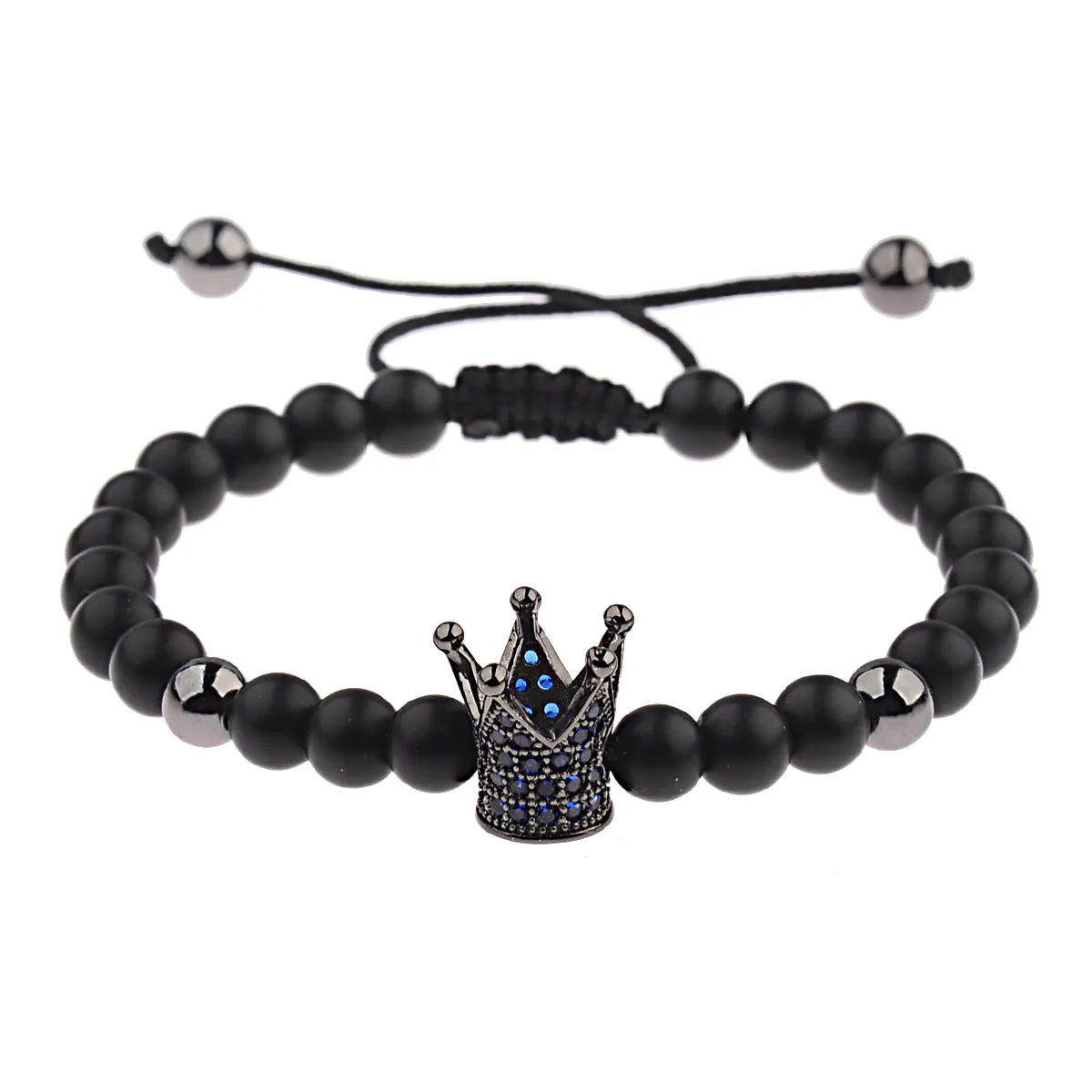 Micro-inlaid Frosted Zircon Crown Bracelet