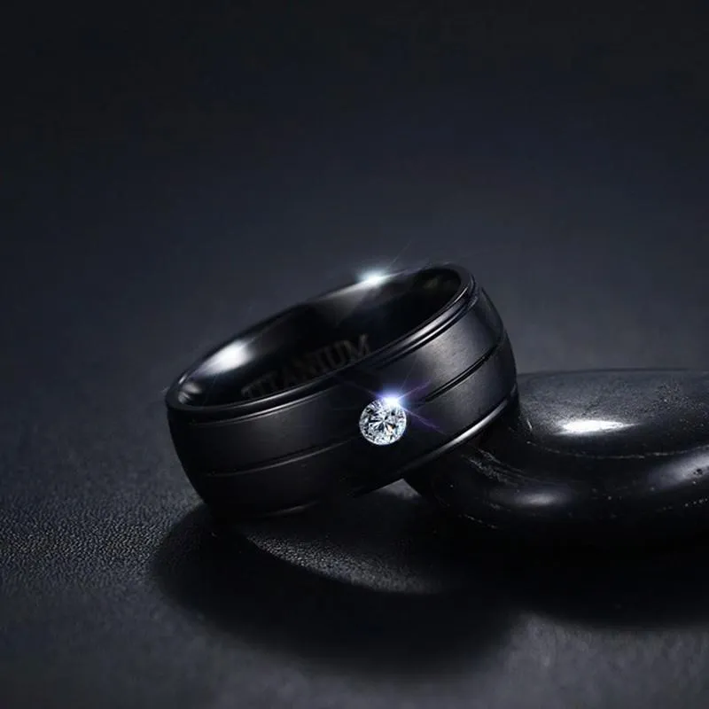 Midnight Dash Matte Black Ring