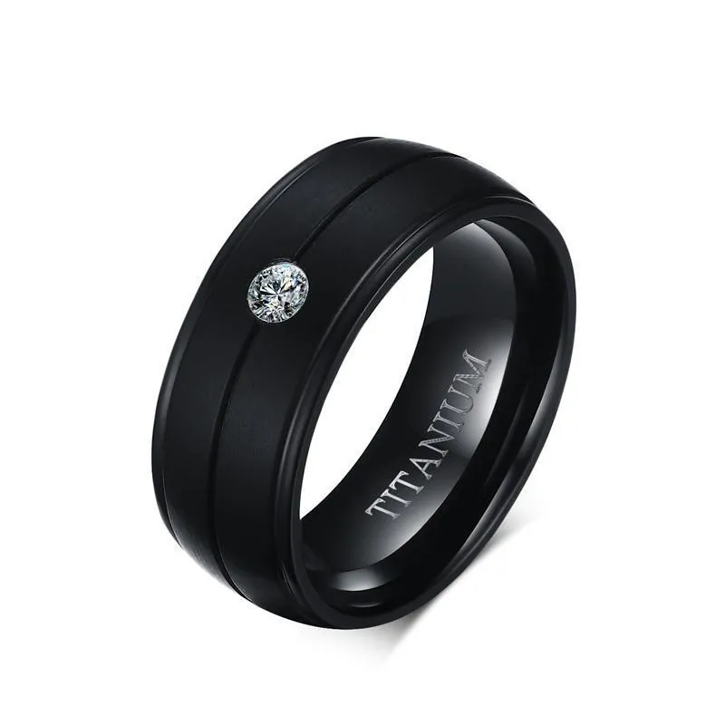 Midnight Dash Matte Black Ring