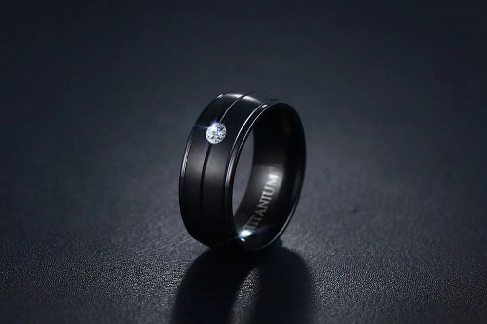 Midnight Dash Matte Black Ring