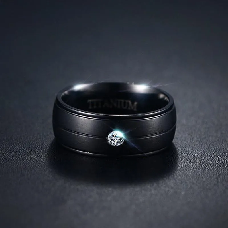 Midnight Dash Matte Black Ring
