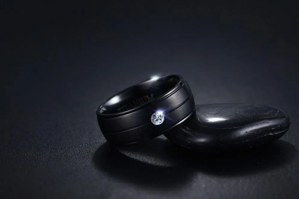 Midnight Dash Matte Black Ring