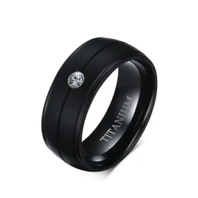 Midnight Dash Matte Black Ring
