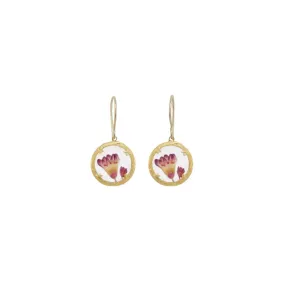 Mini Coral Bells Gold Earrings