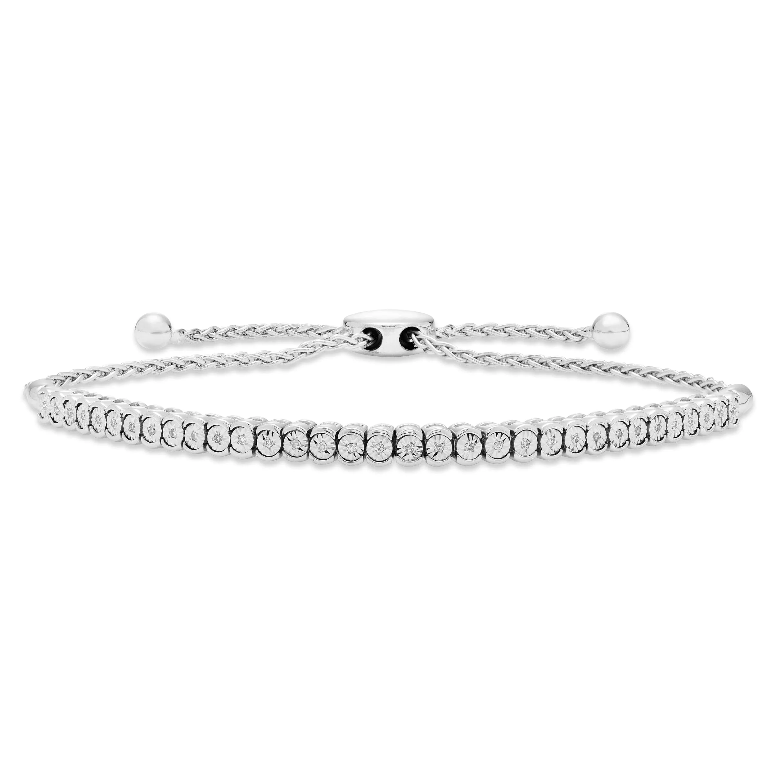 Miracle Bolo Bracelet with 1/2ct of Diamonds in Sterling Silver