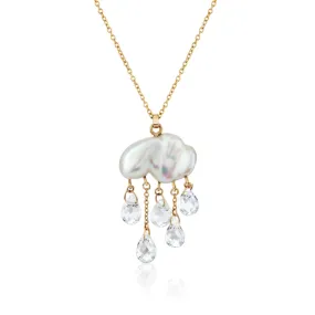 Monsoon Necklace, White Pearl