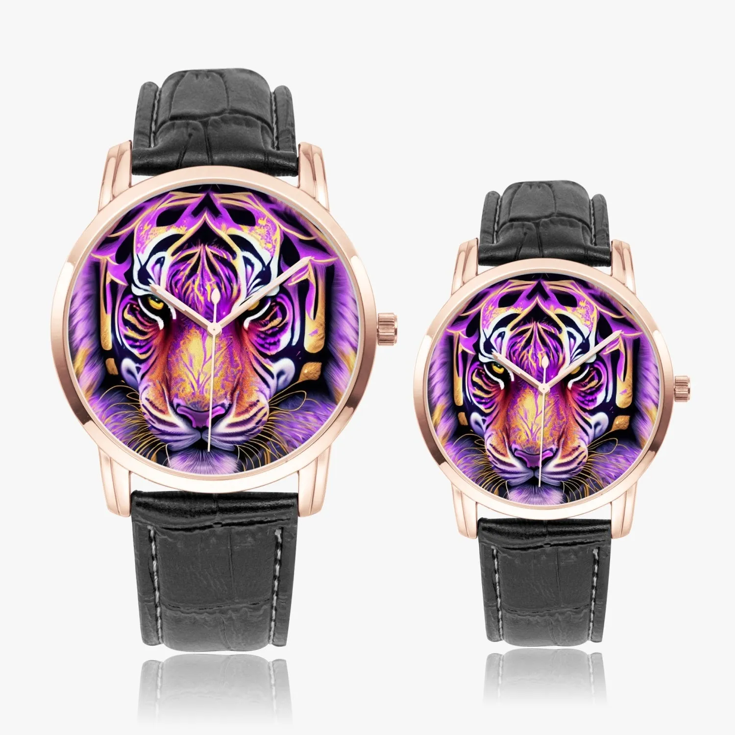 Montre à quartz Instafamous Wide Type "Tigre violet"(265)
