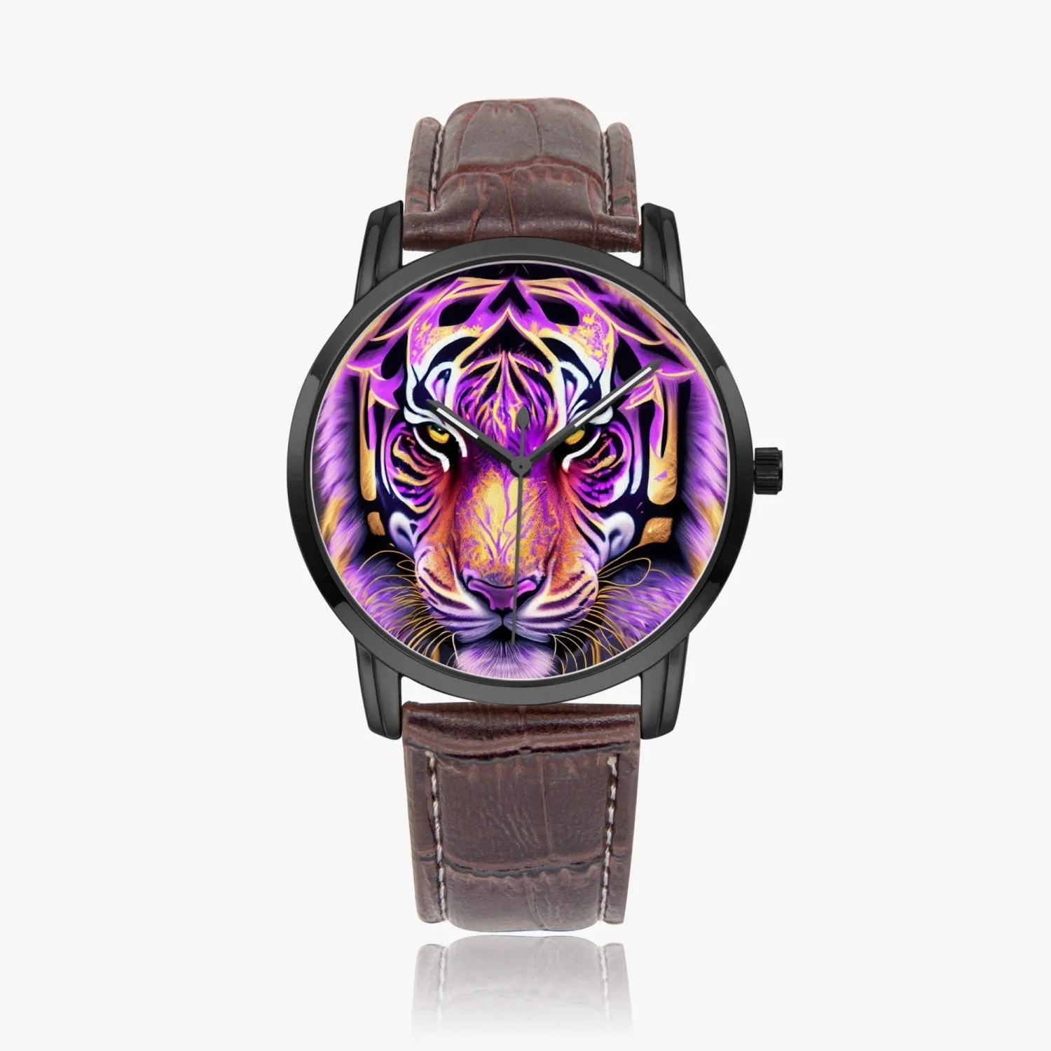 Montre à quartz Instafamous Wide Type "Tigre violet"(265)