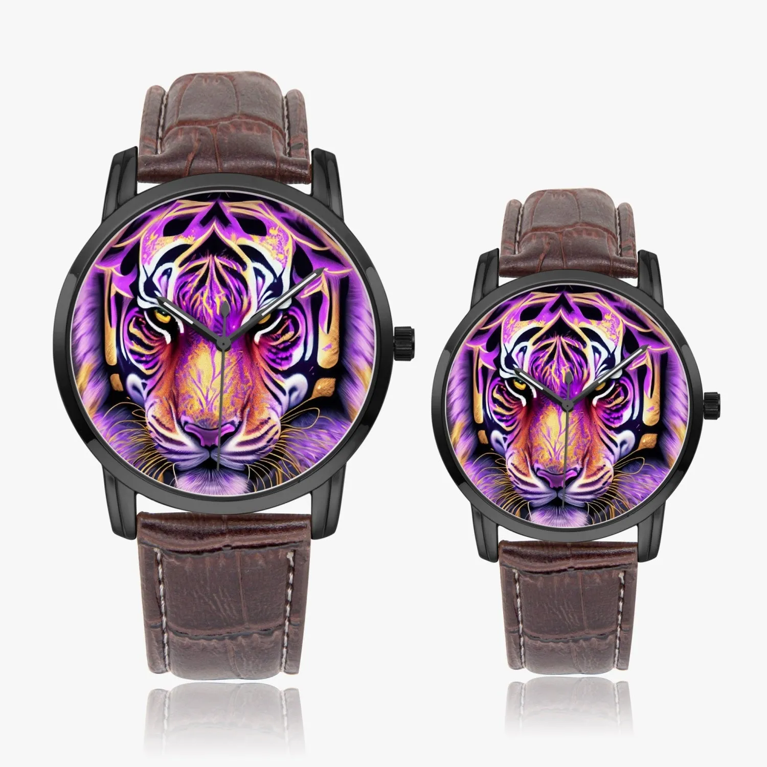 Montre à quartz Instafamous Wide Type "Tigre violet"(265)