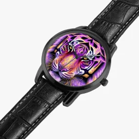 Montre à quartz Instafamous Wide Type "Tigre violet"(265)