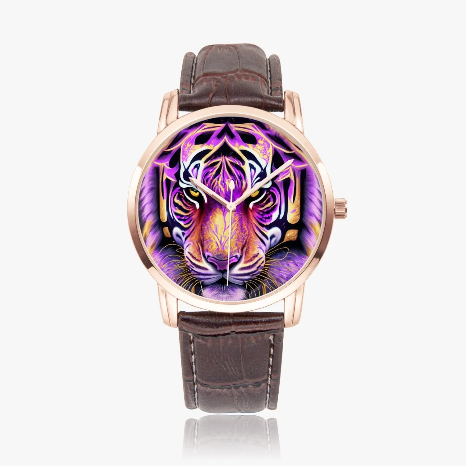 Montre à quartz Instafamous Wide Type "Tigre violet"(265)