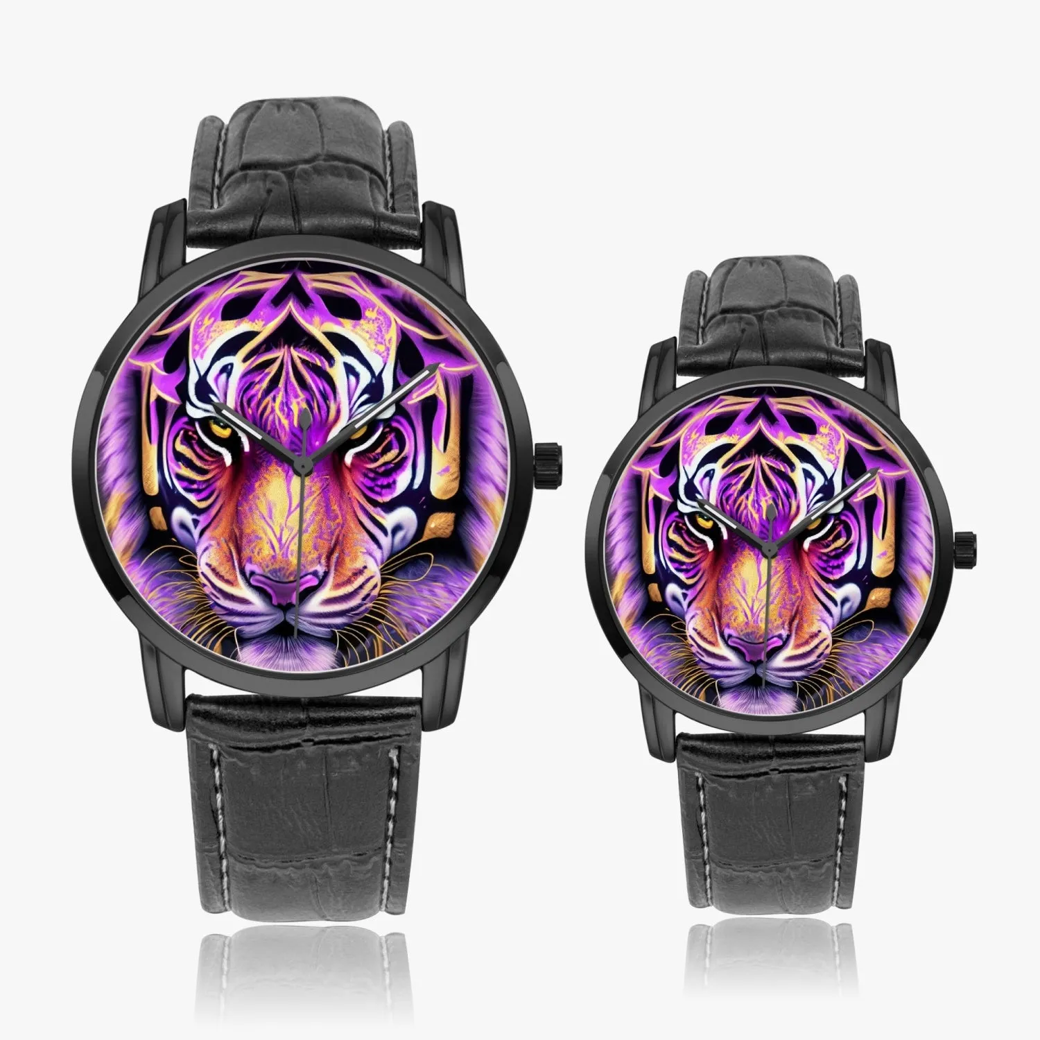 Montre à quartz Instafamous Wide Type "Tigre violet"(265)
