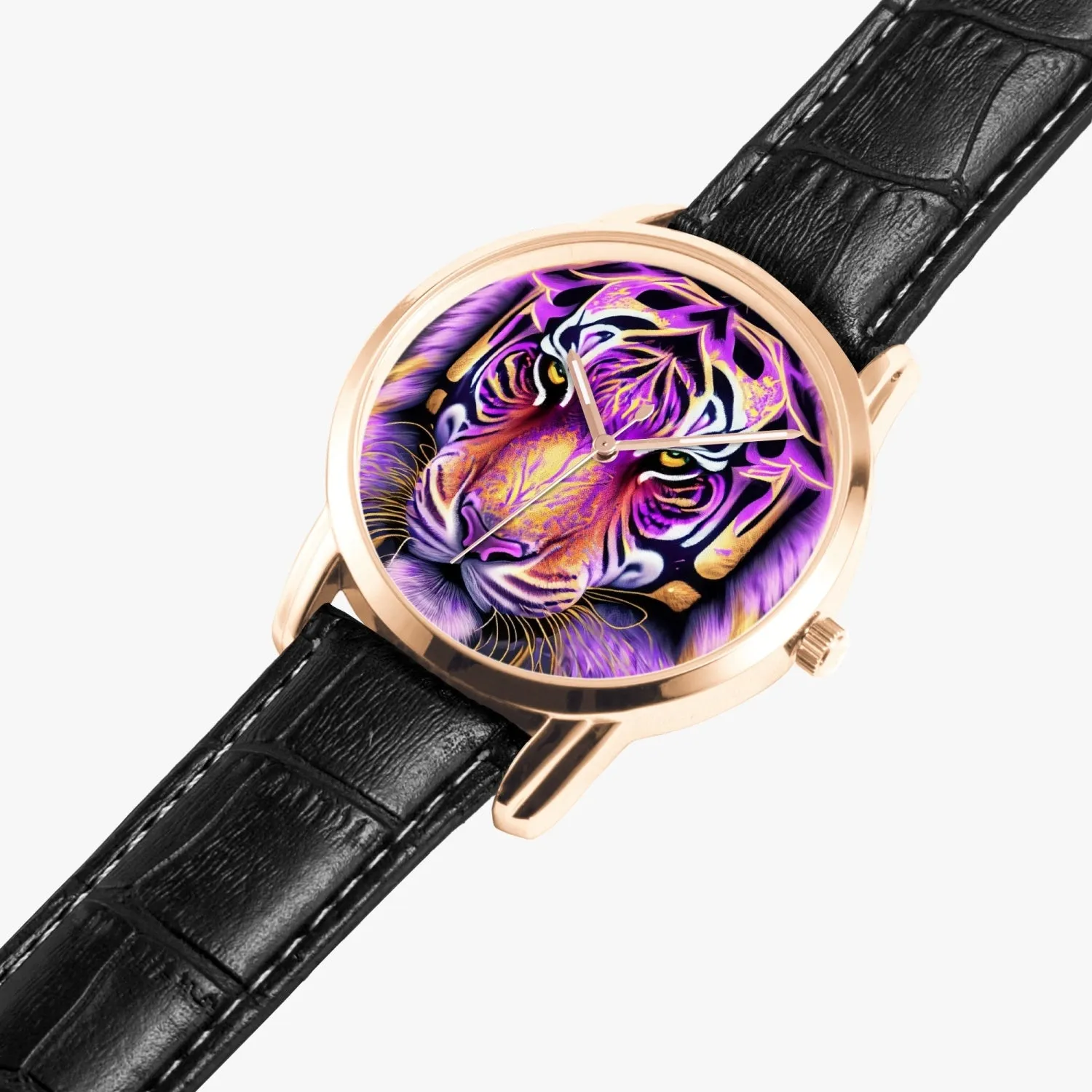 Montre à quartz Instafamous Wide Type "Tigre violet"(265)