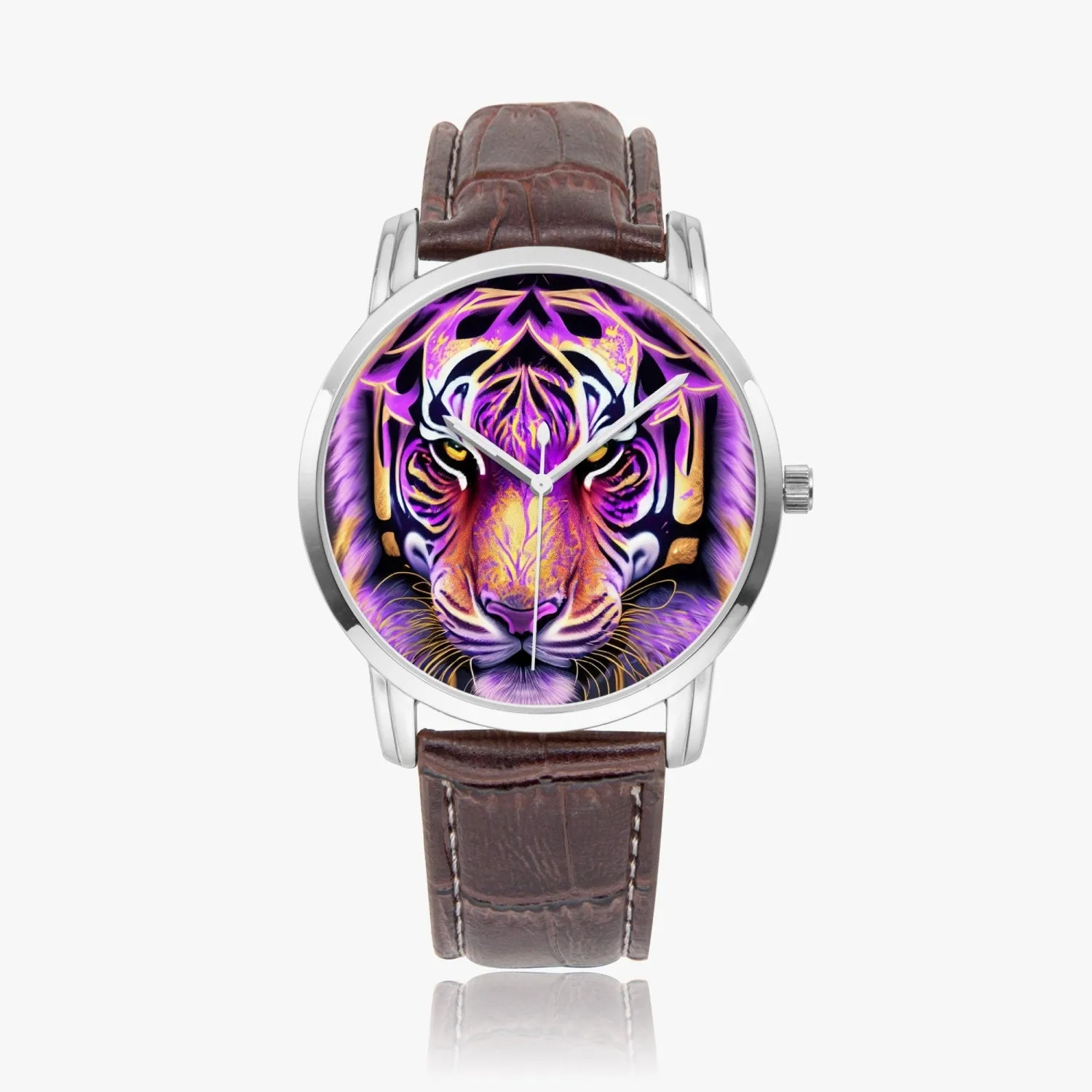 Montre à quartz Instafamous Wide Type "Tigre violet"(265)