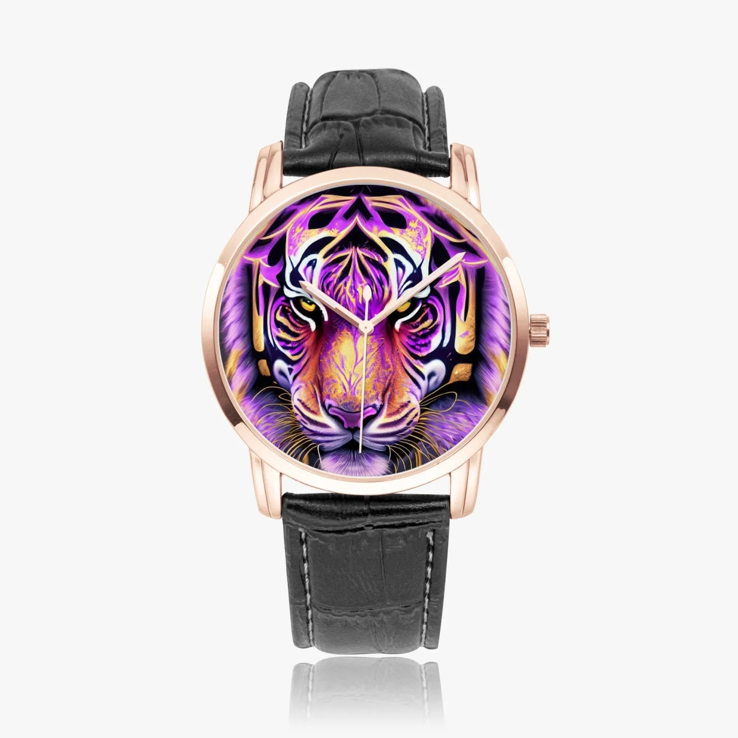 Montre à quartz Instafamous Wide Type "Tigre violet"(265)