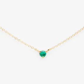 N6701E | 3mm Emerald Birthstone Necklace