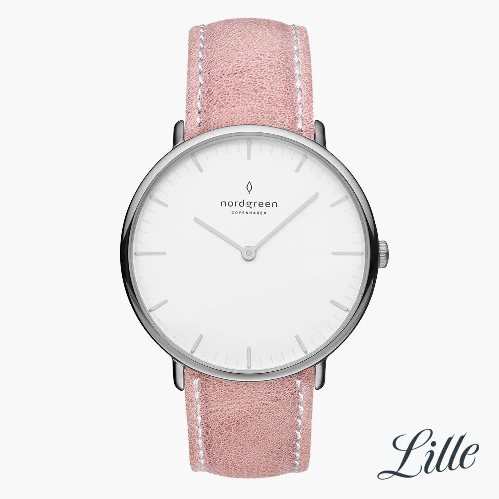 Native | White Dial - Pink Leather