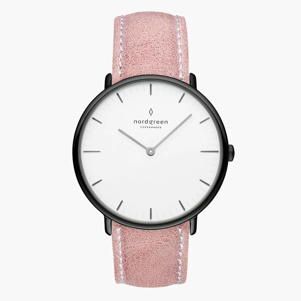 Native | White Dial - Pink Leather