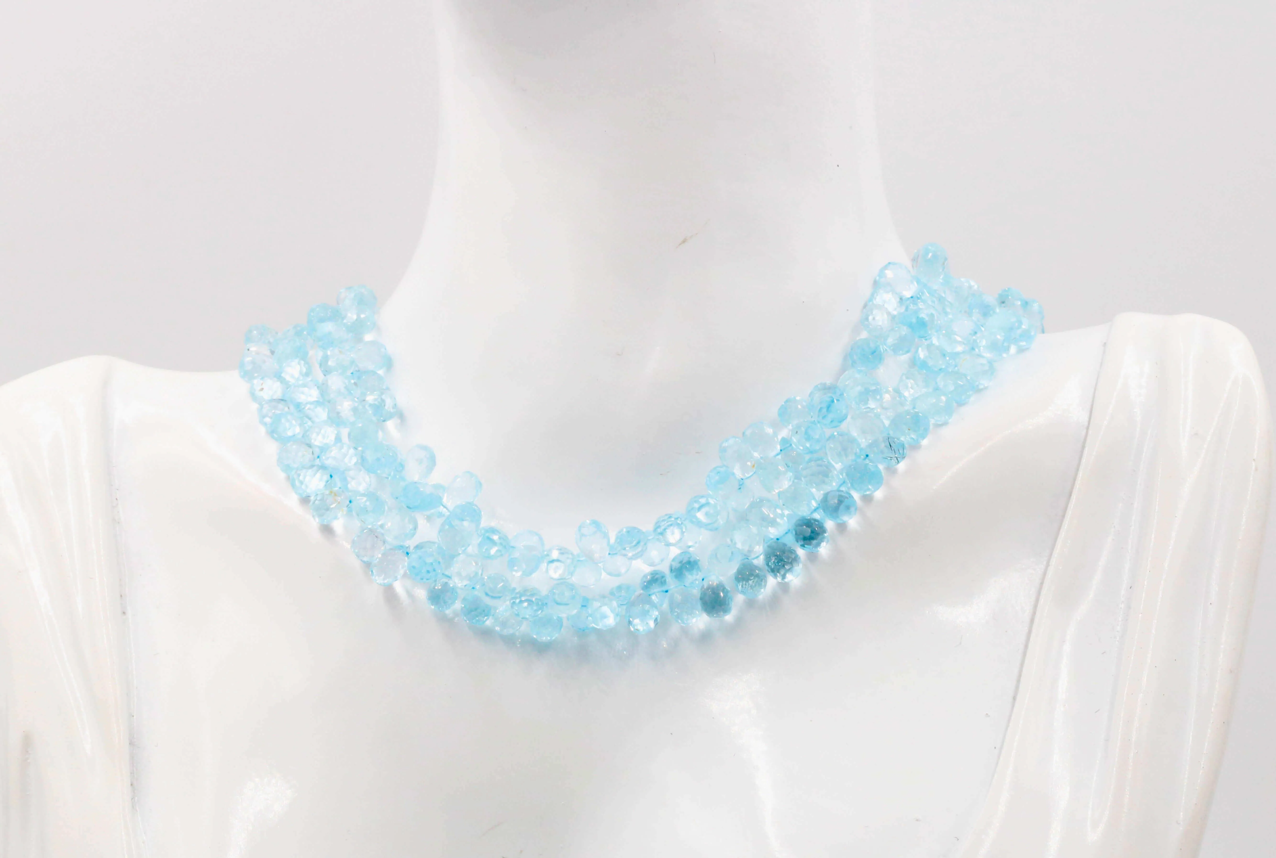 Natural Blue Topaz Beads Natural Topaz Drops Topaz Faceted Bead Drops Blue Topaz Unfinished Strand Blue Topaz Faceted Strand SKU 6142970