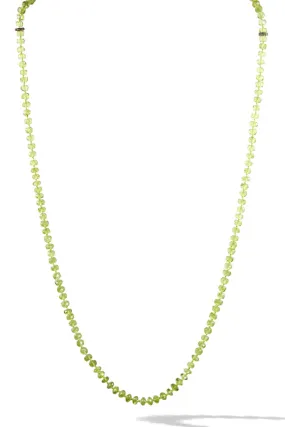 Necklace - Beaded Peridot 36"