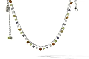 Necklace - Stone & Chain Aquamarine,Opal, Peridot, Iolite Choker Sterling Silver 16"