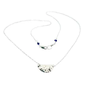 NEW Half moon letter necklace SILVER