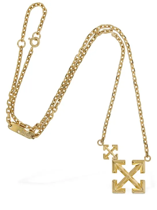 Off-White   Double arrow charm necklace 