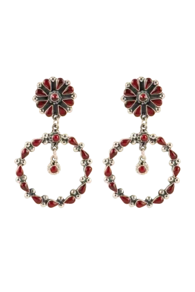 Paige Wallace Coral Flower Earrings