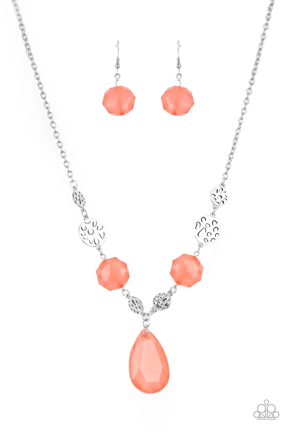 Paparazzi DEW What You Wanna DEW - Orange Necklace