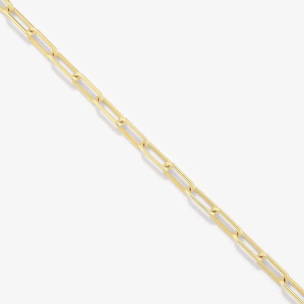Paperclip Chain Necklace in Gold