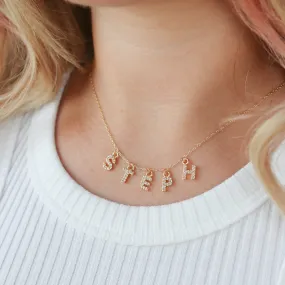 Pave Name Necklace