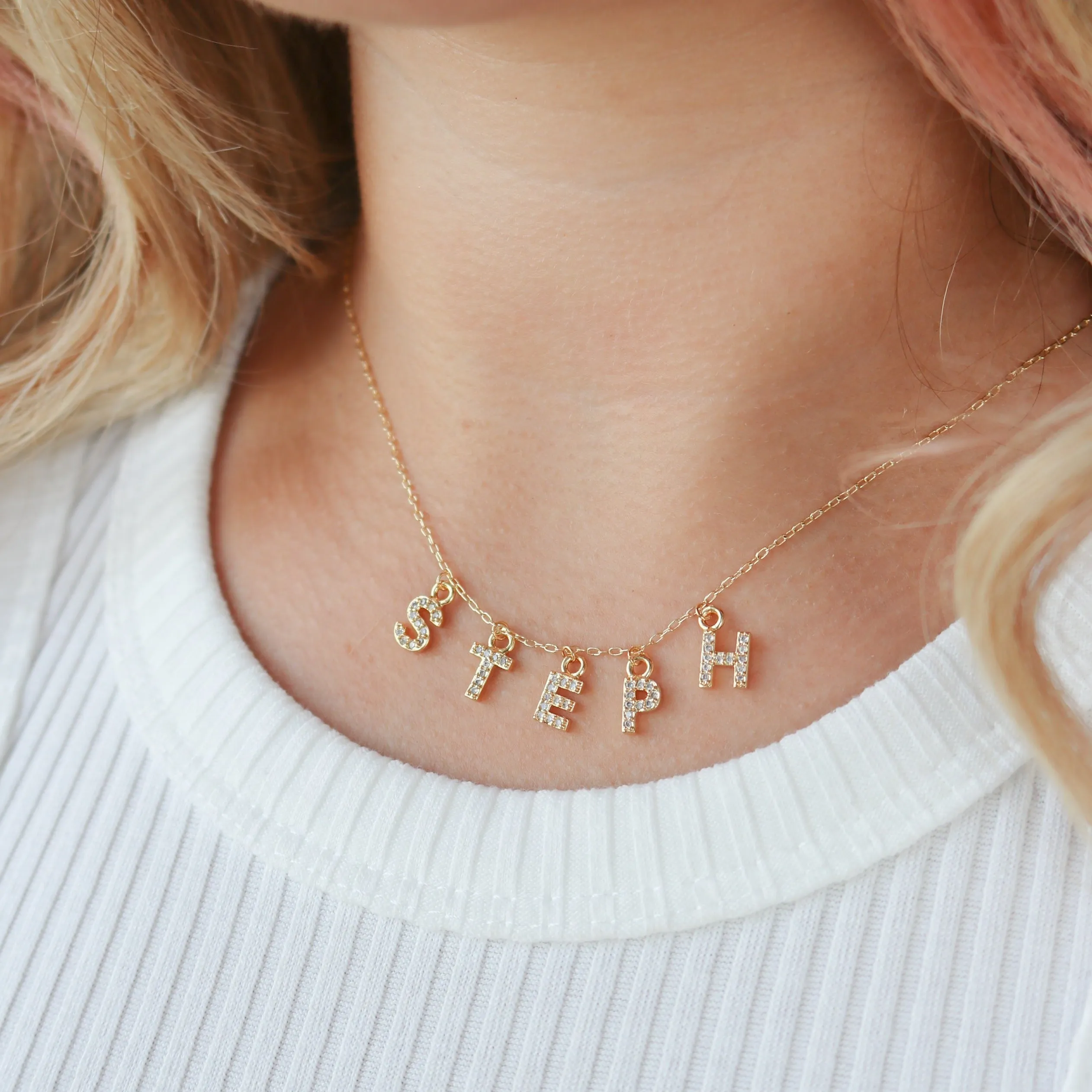 Pave Name Necklace