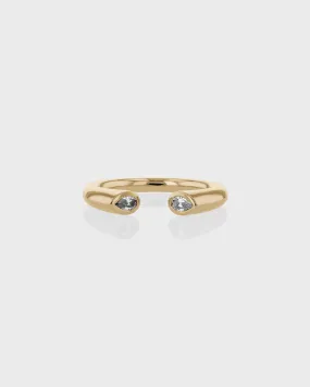 Pear Suspense Duo Ring