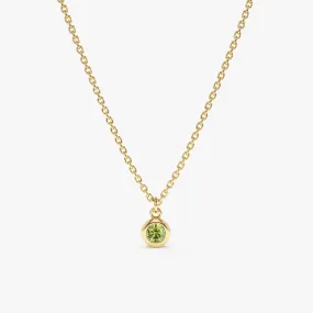 Peridot Charm Necklace, Vienna