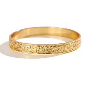Personalized European And American Retro Clan Style Rose Gold Flower Bracelet