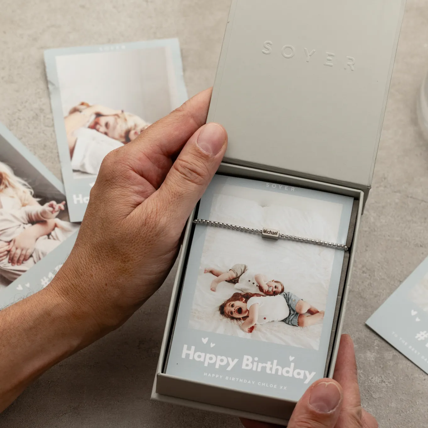 Personalized Premium Theodore Bracelet | Engrave Your Loved Ones' Names - Silver