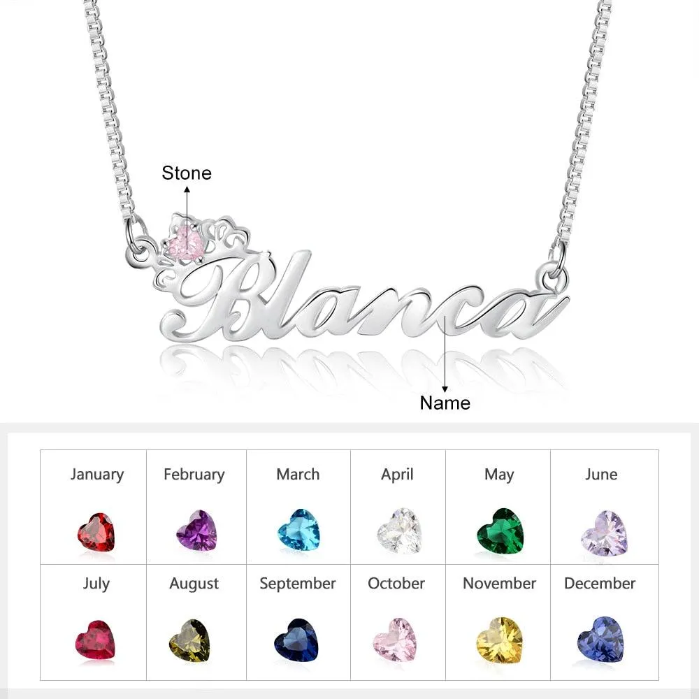 Personalized Silver Jewelry For Women - 925 Sterling Silver Jewelry For Women - One-Name Customizable Silver Jewelry For Women