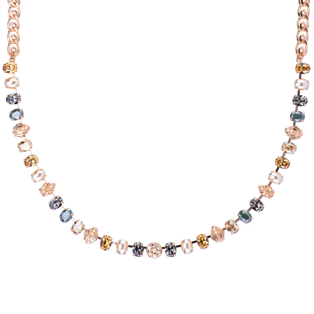 Petite Oval Leaf Necklace in "Earl Grey" *Preorder*