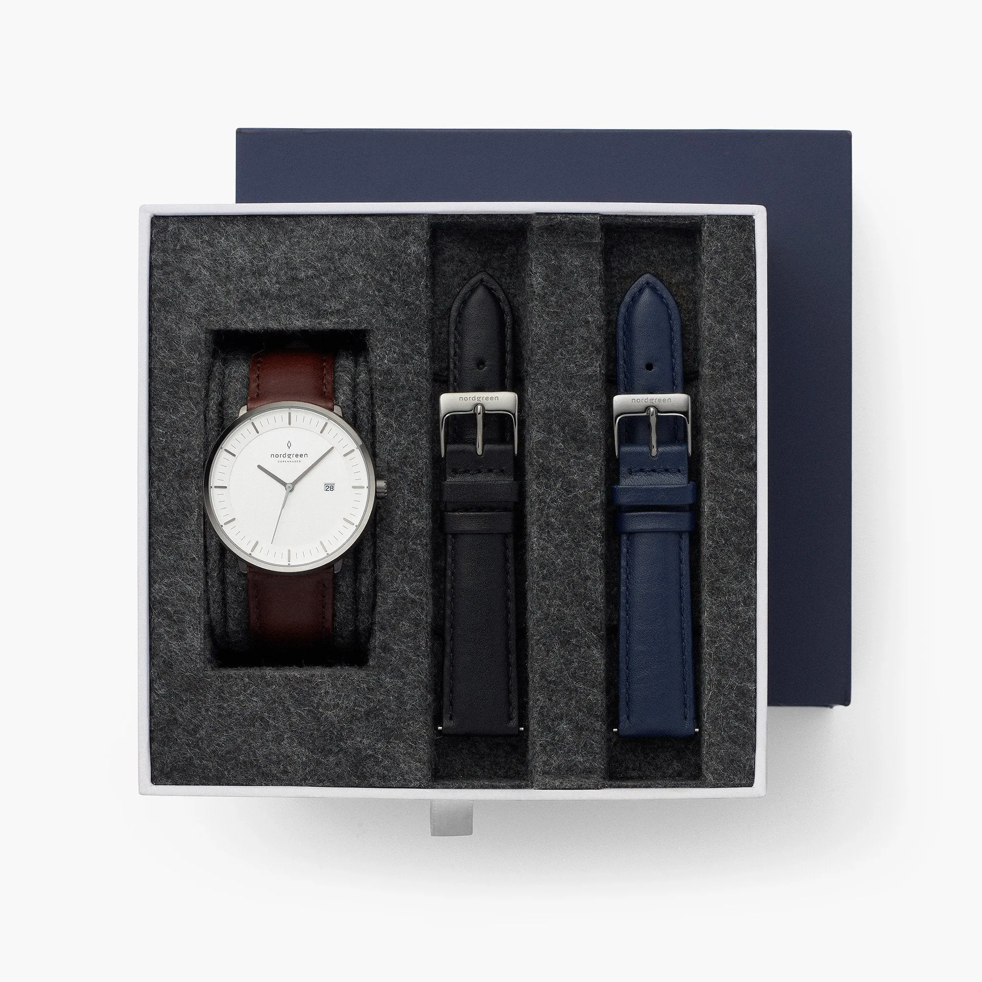Philosopher - BUNDLE Gun Metal | Brown / Black / Navy Straps