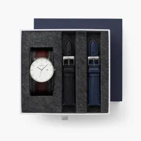 Philosopher - BUNDLE Gun Metal | Brown / Black / Navy Straps