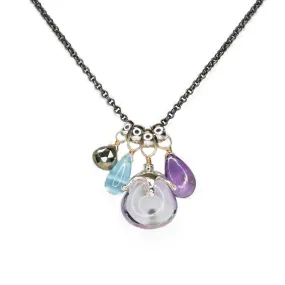 Pink Amethyst Cluster Necklace