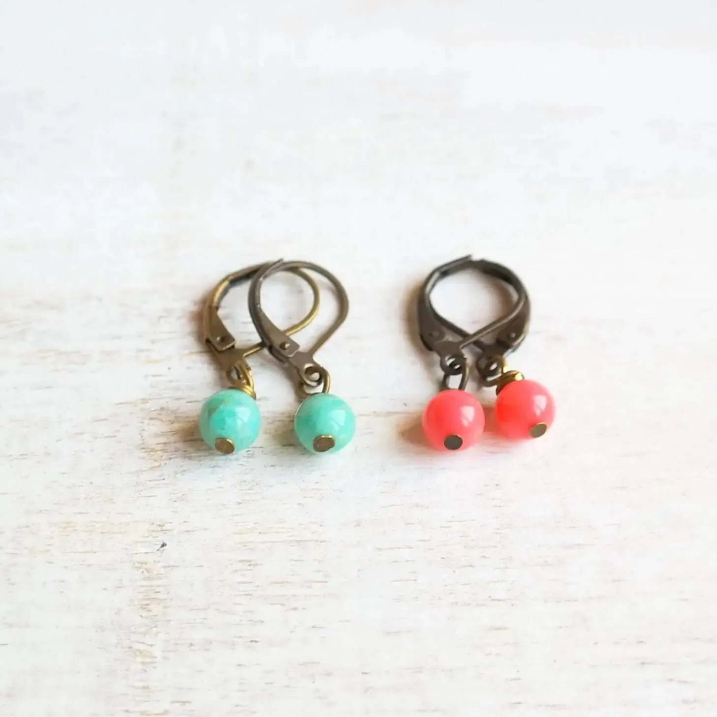 Pink Coral Earrings