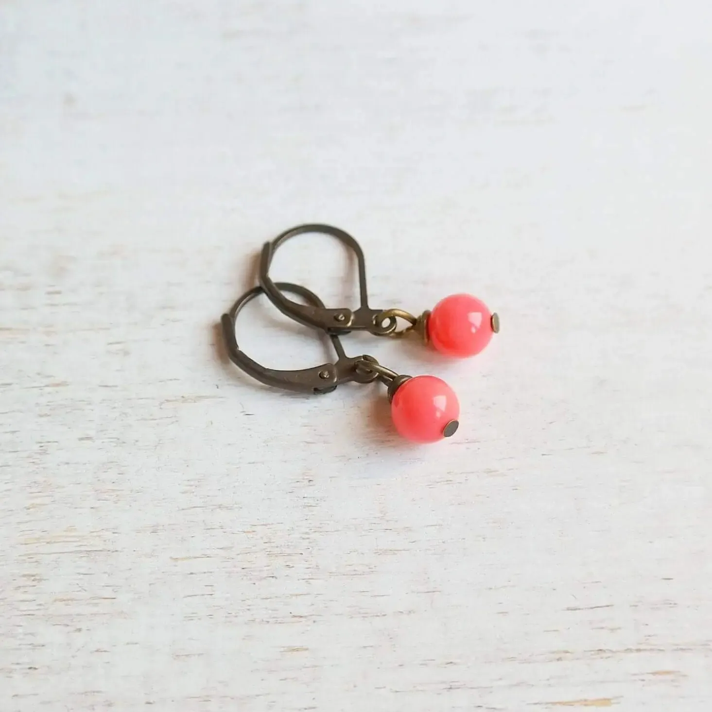 Pink Coral Earrings