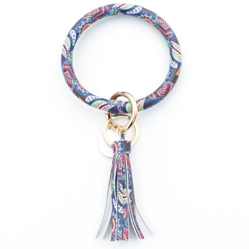Pure Leather Tassel Pendant Bracelet