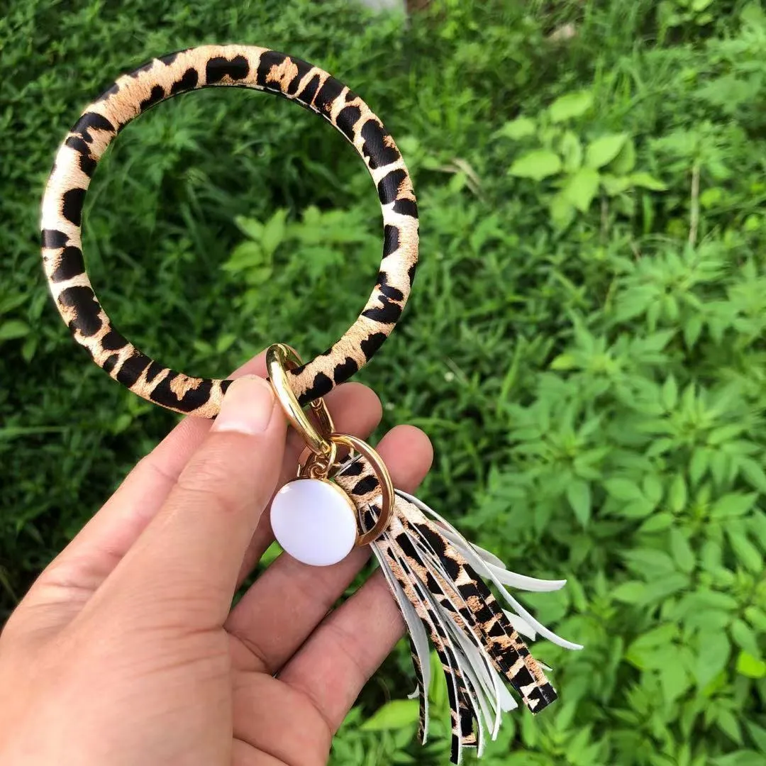 Pure Leather Tassel Pendant Bracelet