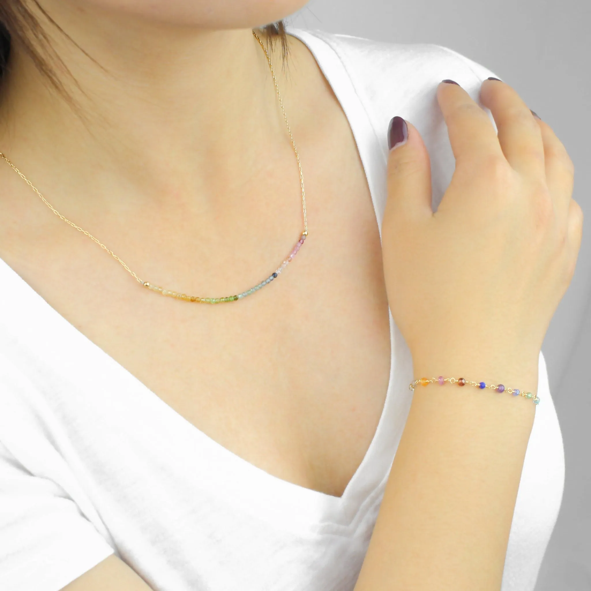 Rainbow Bar Necklace