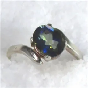Right Hand Fashion Rainbow Topaz Ring Size 7