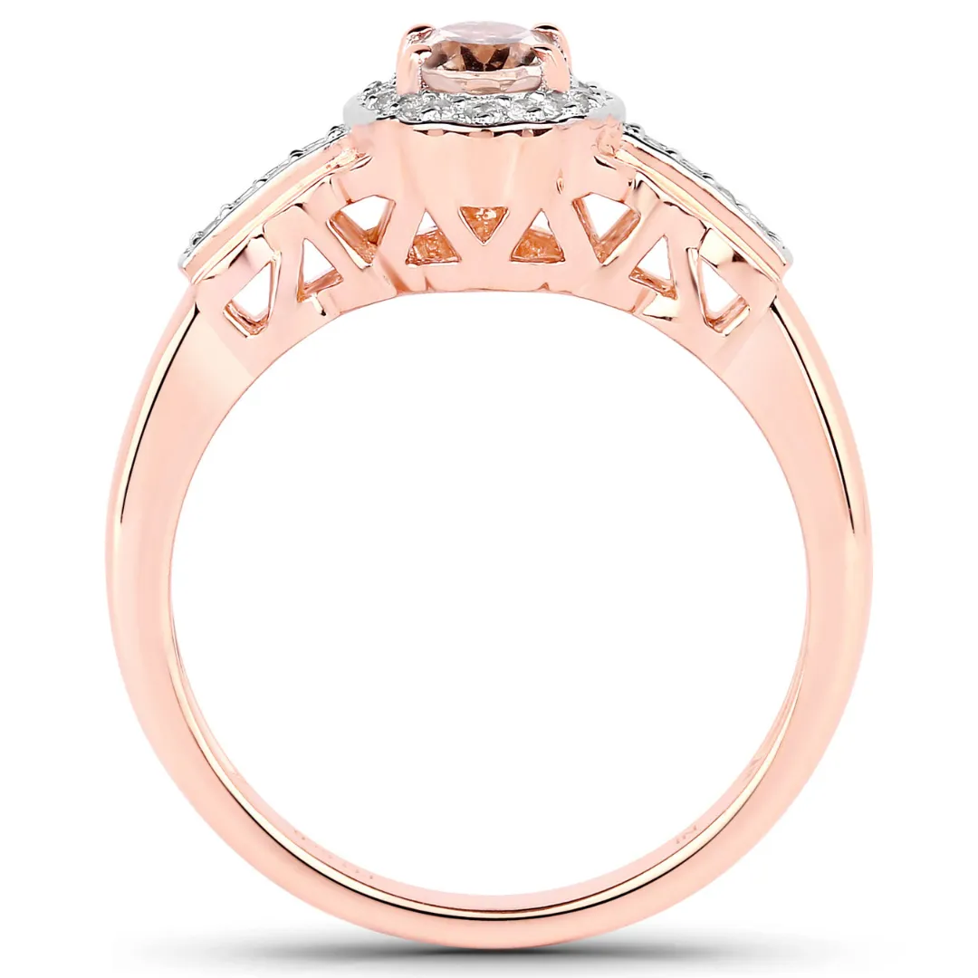 Rose Gold Morganite Jewelry Set